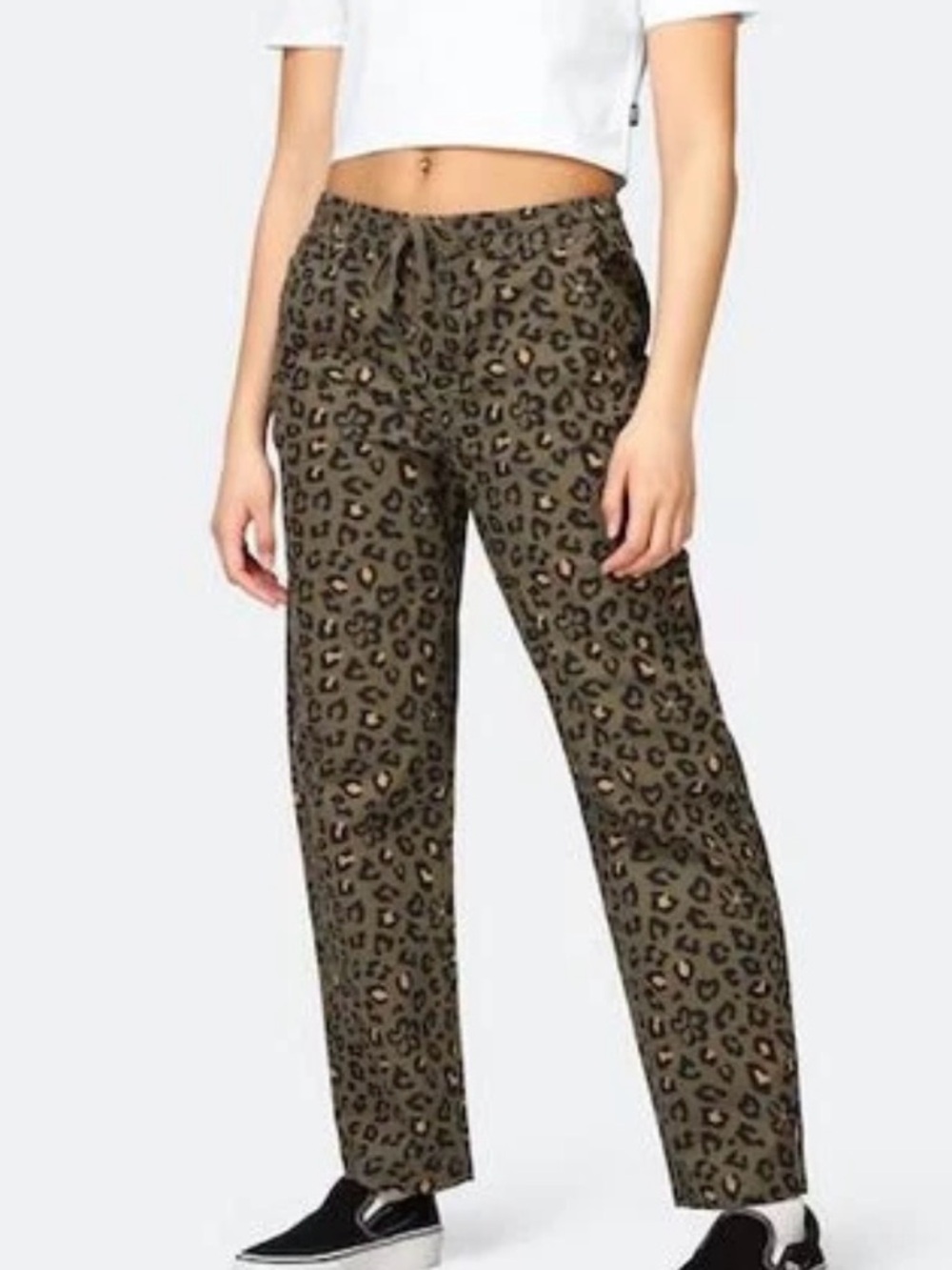 Vans Bold Leopard Print Drawstring Range Pants XS / 27